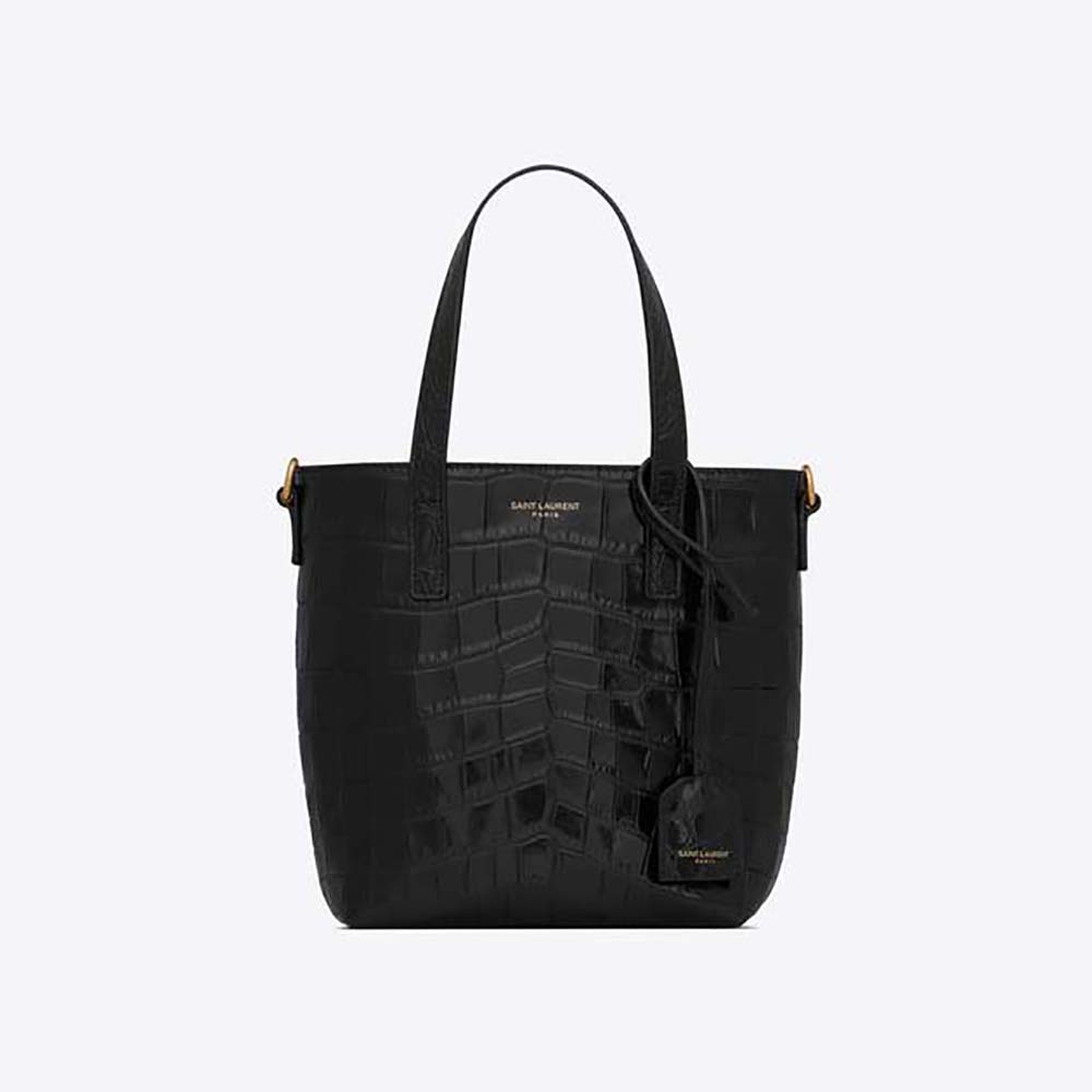 Front view of Saint Laurent YSL Women Saint Laurent Paris Mini Toy Shopping bag