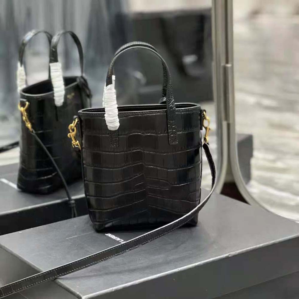 Saint Laurent YSL Women Saint Laurent Paris Mini Toy Shopping in Crocodile-Embossed Leather - image 4