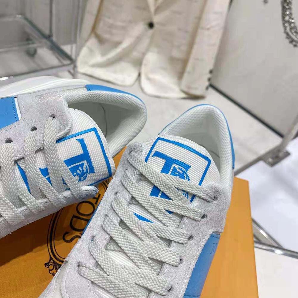 TODS Men Sneakers in Suede and Smooth Leather-Blue - image 9