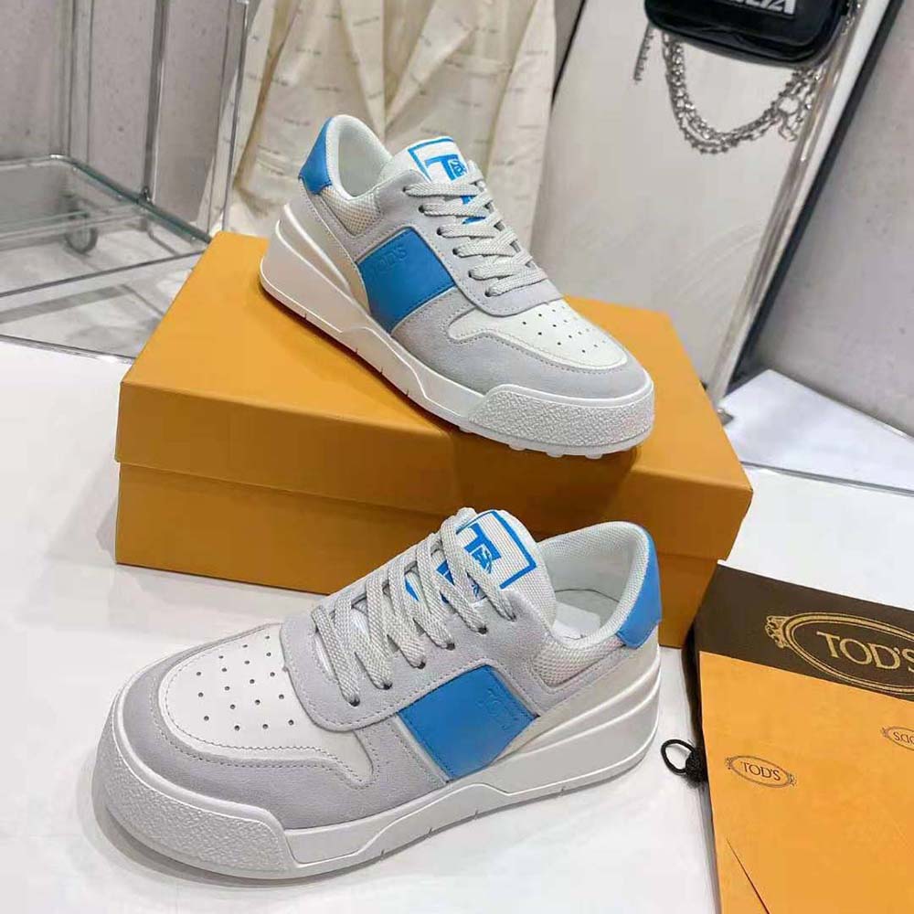 TODS Men Sneakers in Suede and Smooth Leather-Blue - image 6