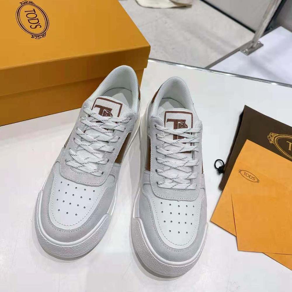 Close-up of signature rubber pebble outsole on TODS Men Sneakers