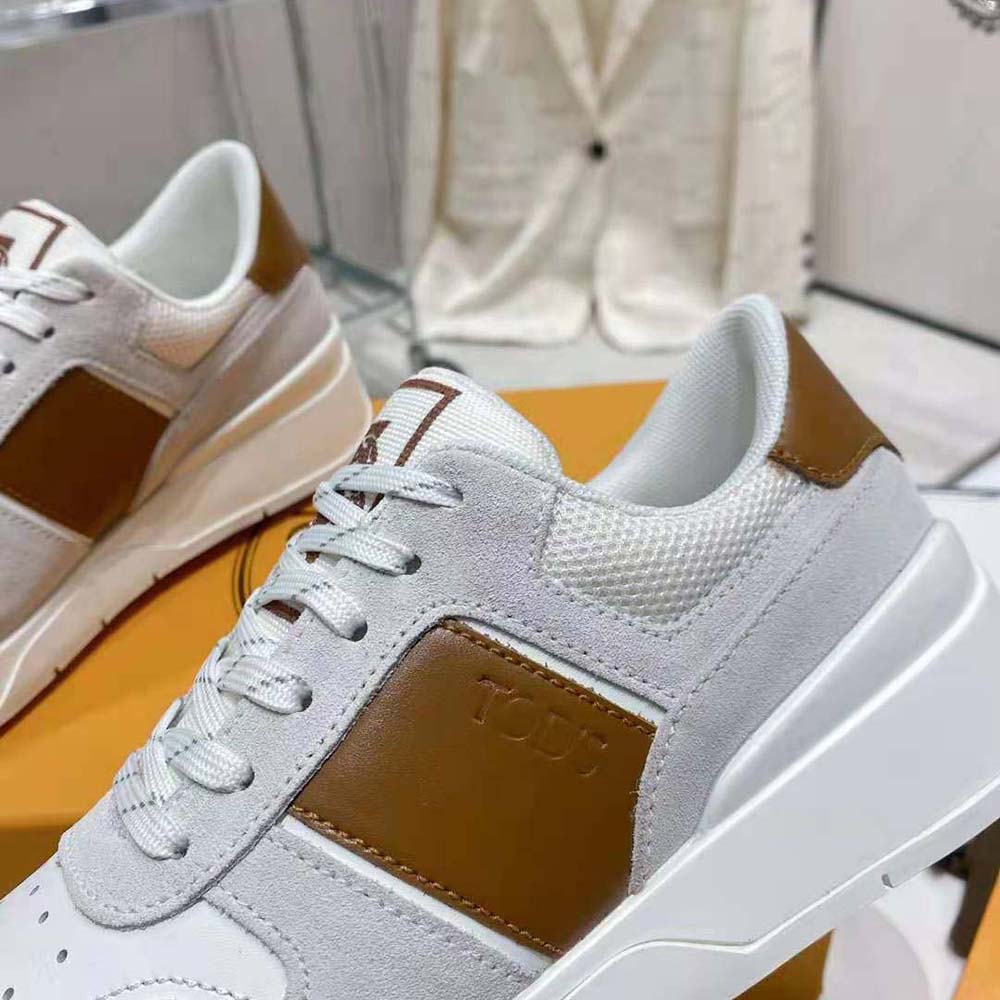 TODS Men Sneakers in Suede and Smooth Leather-Brown - image 10