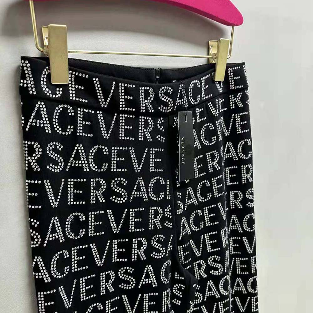 Versace Women Crystal Versace Allover Leggings - image 8