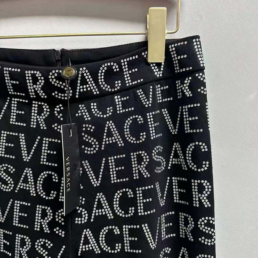 Versace Women Crystal Versace Allover Leggings - image 5