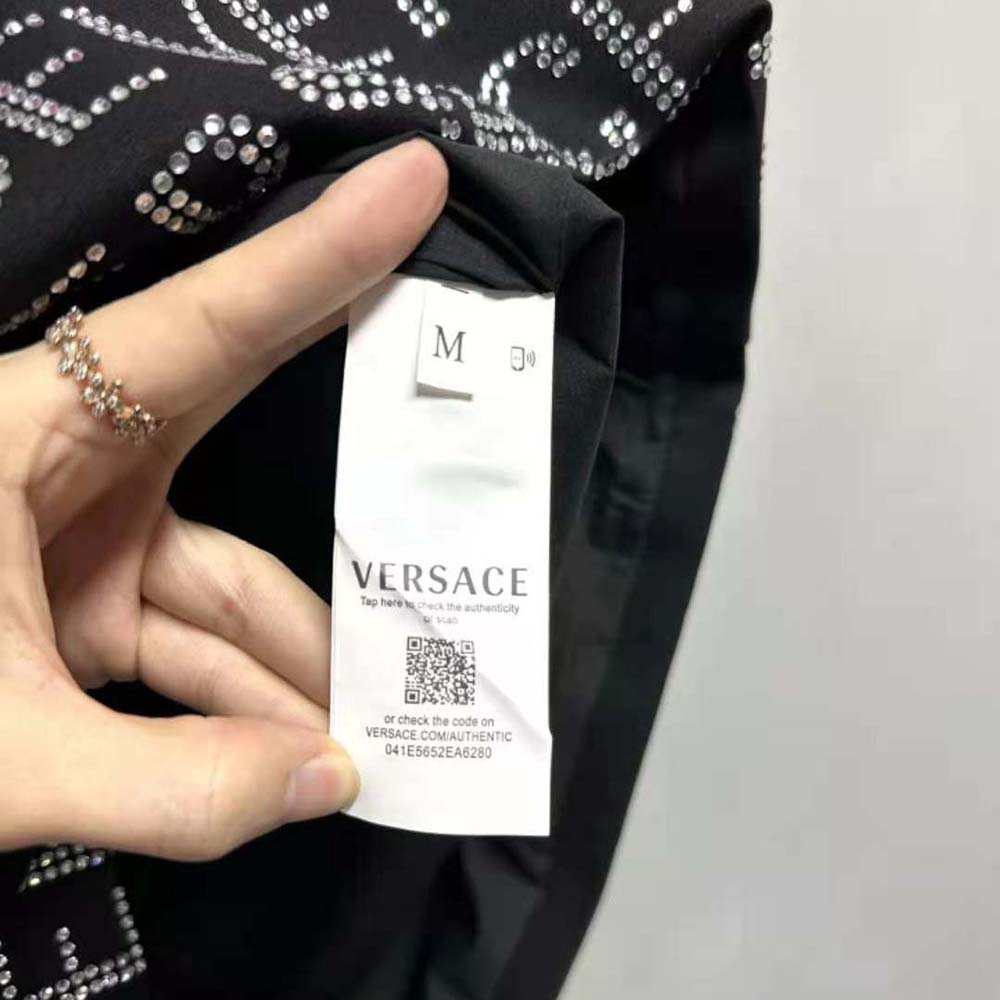 Versace Women Crystal Versace Allover Mini Skirt - image 7
