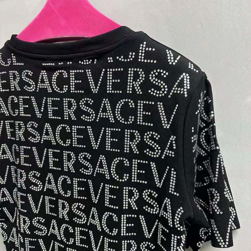 Versace Women Crystal Versace Allover T-shirt - image 6