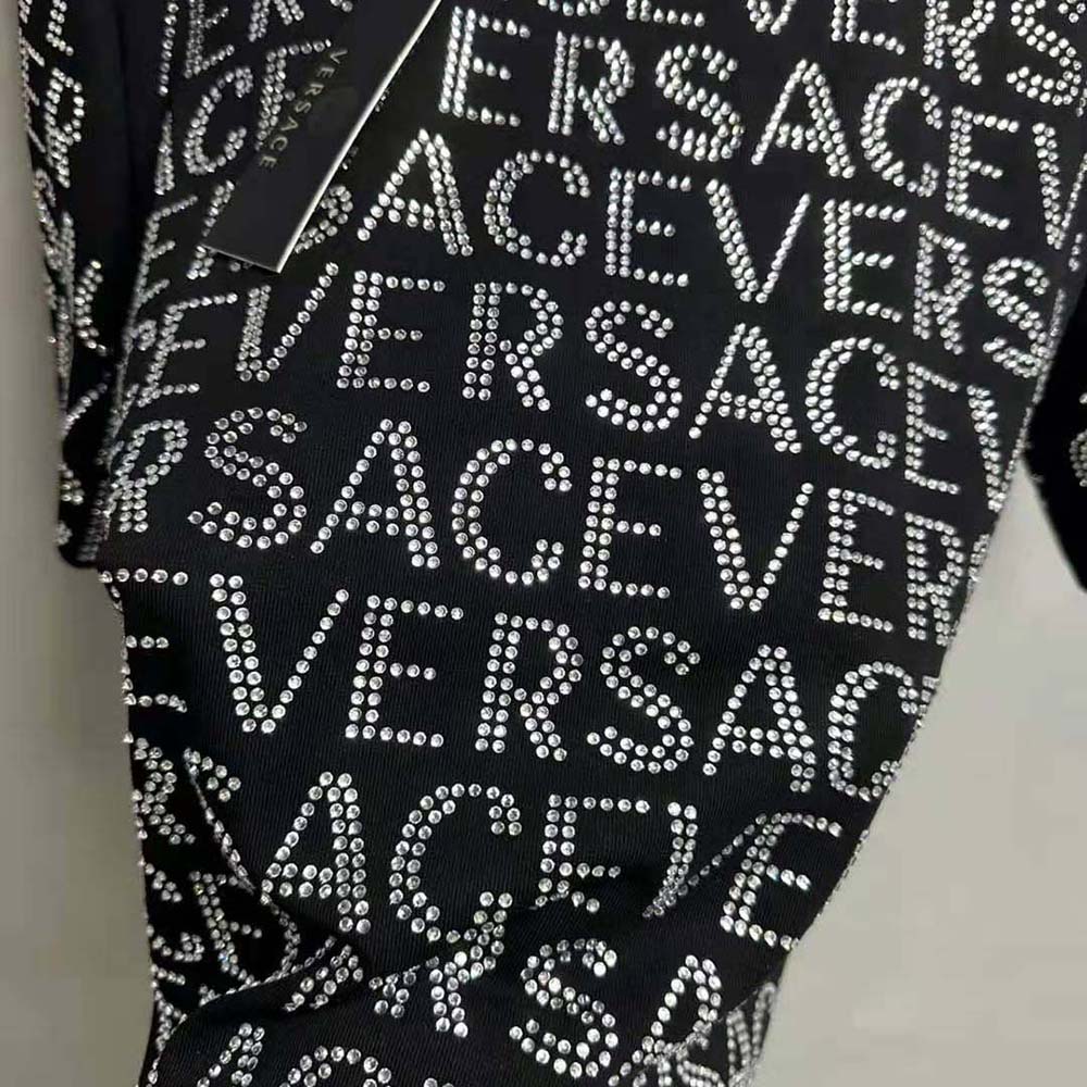 Versace Women Crystal Versace Allover T-shirt - image 9