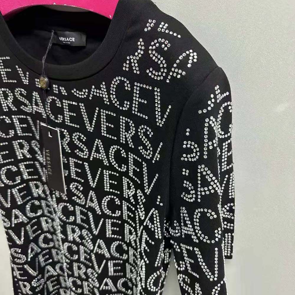 Versace Women Crystal Versace Allover T-shirt - image 7