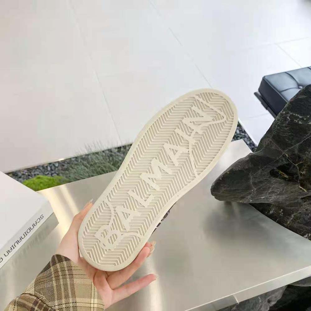 Balmain Unisex B-Court Trainers with Jacquard Monogram - image 9