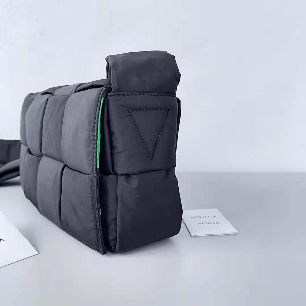 Bottega Veneta Men Padded Tech Cassette Medium Padded Intreccio Nylon Crossbody Bag-Black - image 4