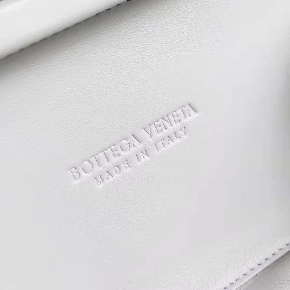Bottega Veneta Women Knot Foulard Intreccio Leather Minaudiere-White - image 10