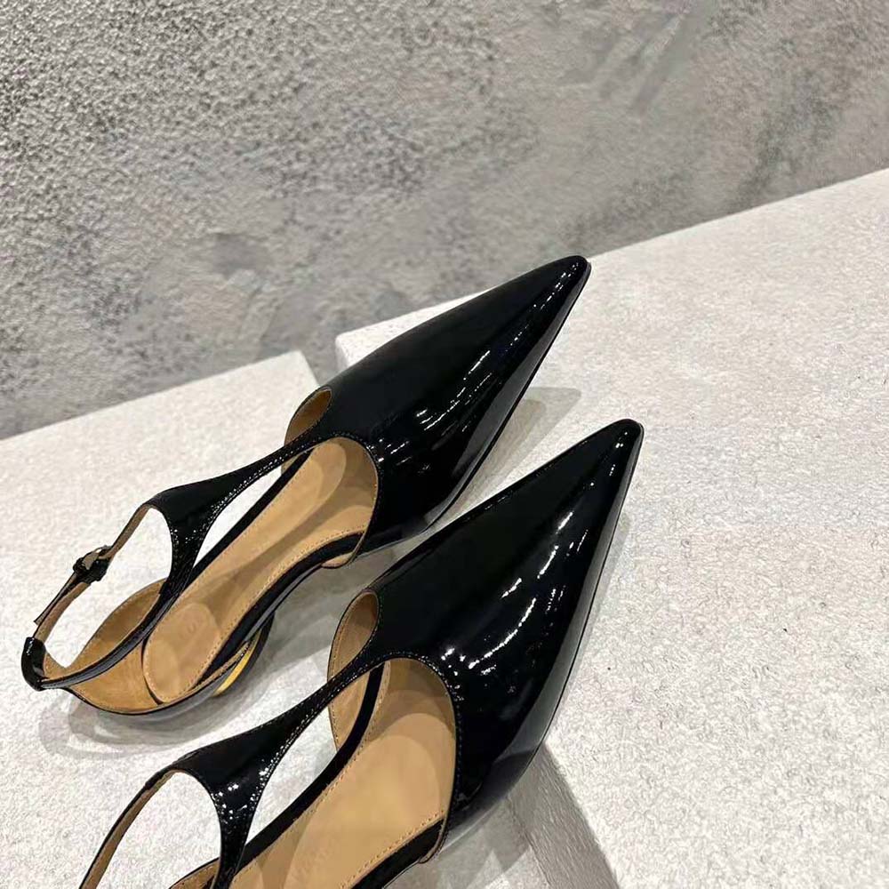 Bottega Veneta Women Rocket T-Bar Ballerina Flat Laminated Leather T-bar Ballerina-Black - image 5