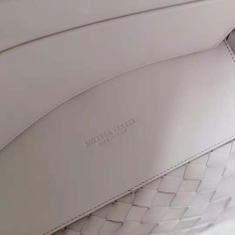 Bottega Veneta Women Small Andiamo Intrecciato Leather Top Handle Bag-White - image 10