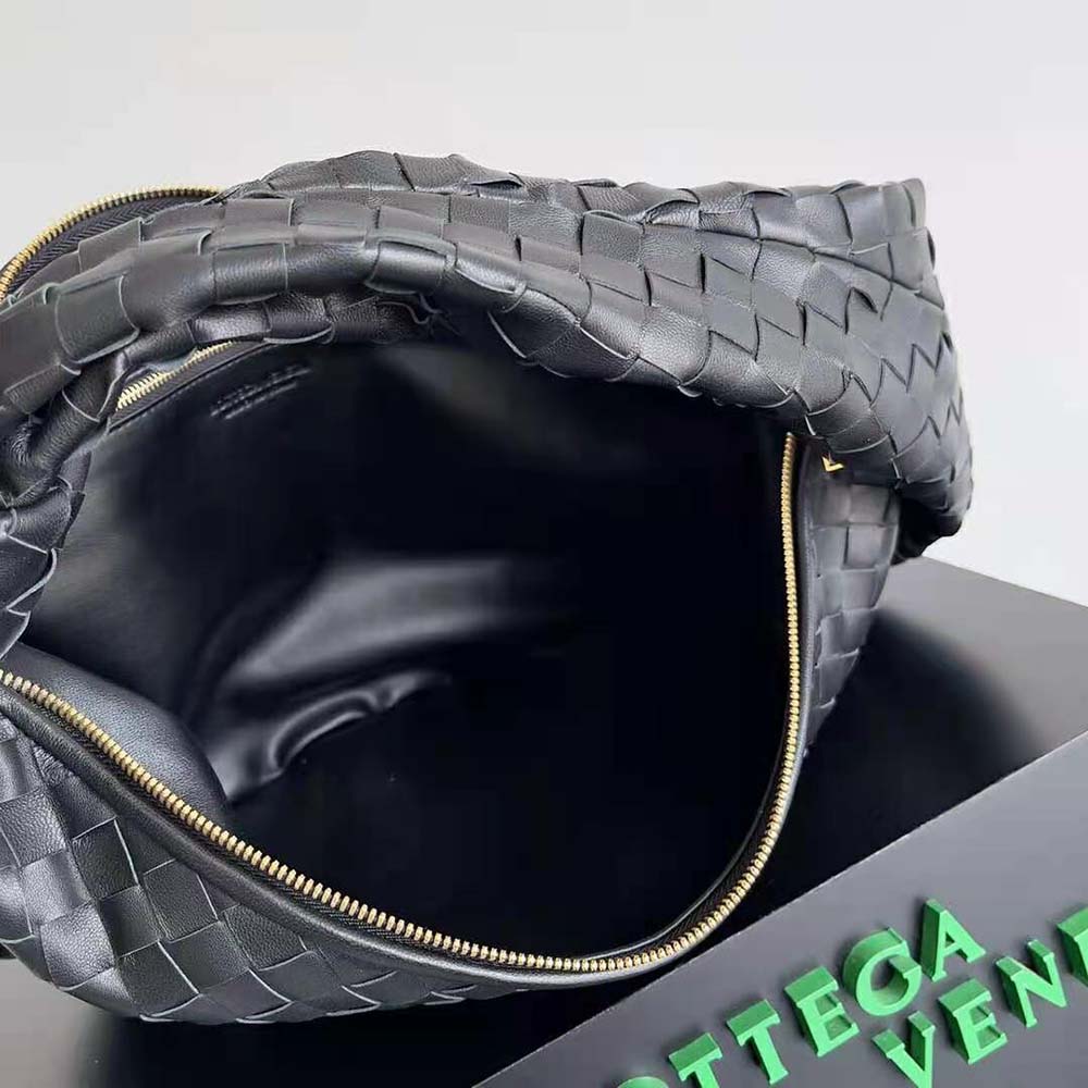 Bottega Veneta Women Small Jodie Intrecciato Leather Shoulder Bag-Black - image 7