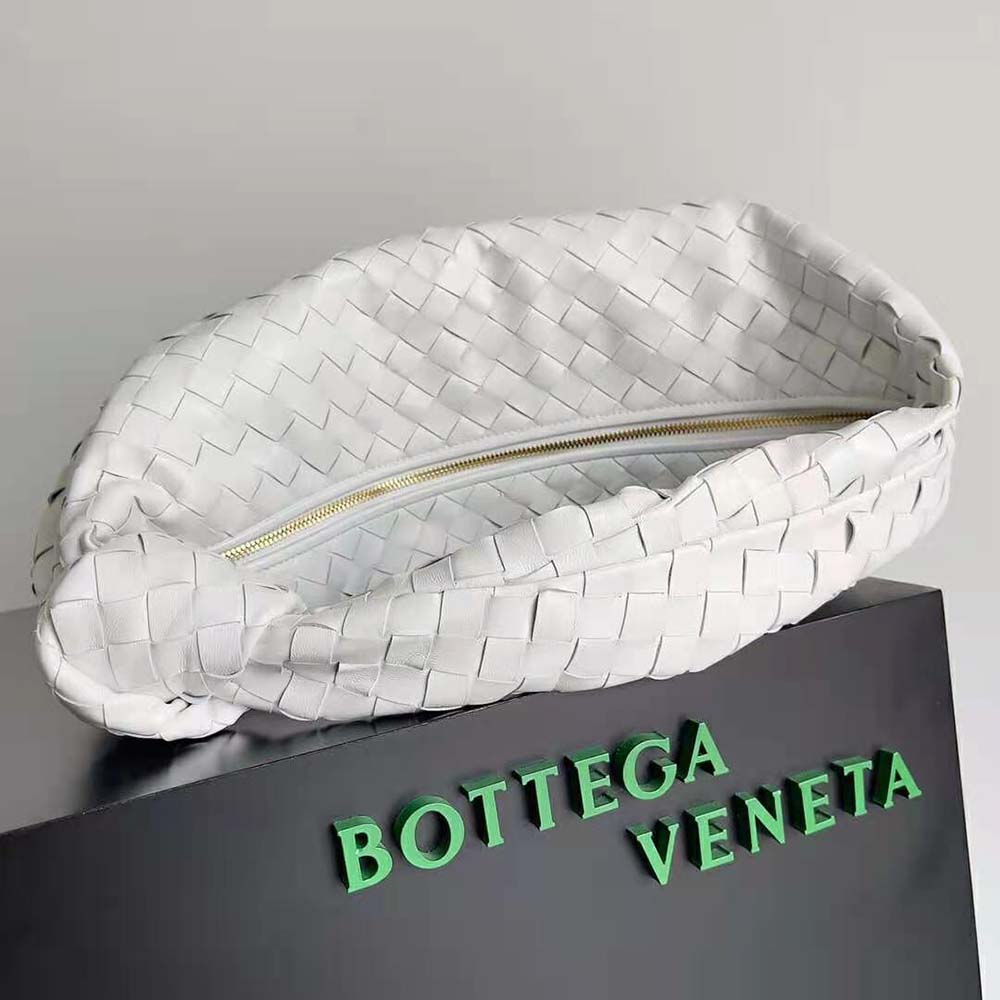 Bottega Veneta Women Small Jodie Intrecciato Leather Shoulder Bag-White - image 4