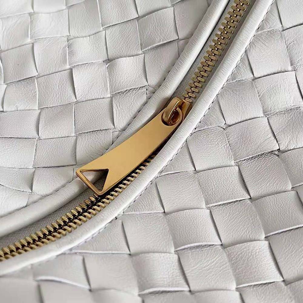 Bottega Veneta Women Small Jodie Intrecciato Leather Shoulder Bag-White - image 8