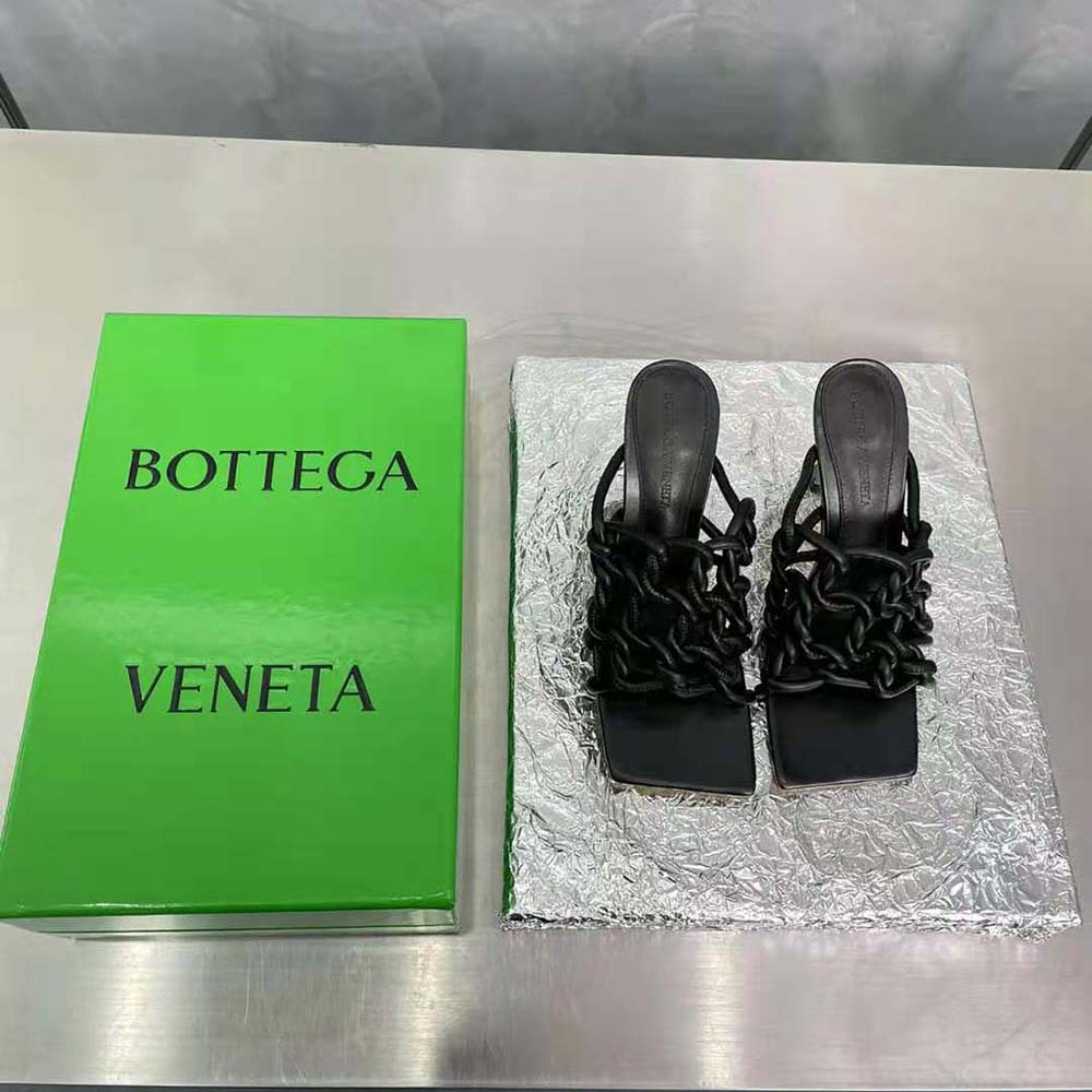 Bottega Veneta Women Stretch Twist Mule Hand-Twisted Tubular Leather-Black - image 4