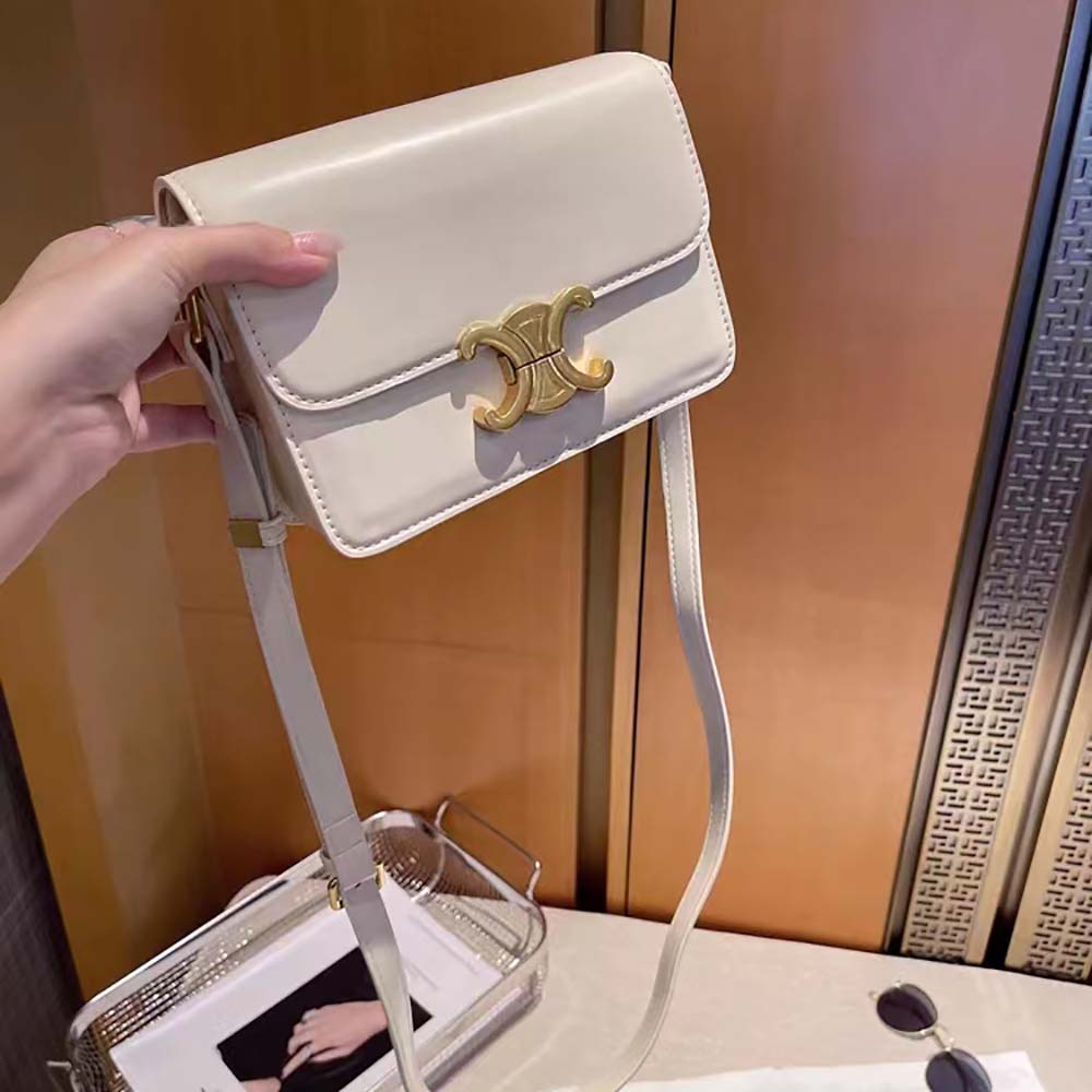 Celine Women Teen Triomphe Bag in Shiny Calfskin - image 4