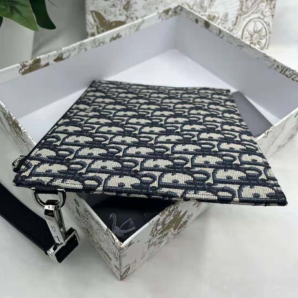 Dior Men A5 Pouch Beige and Black Dior Oblique Jacquard - image 4