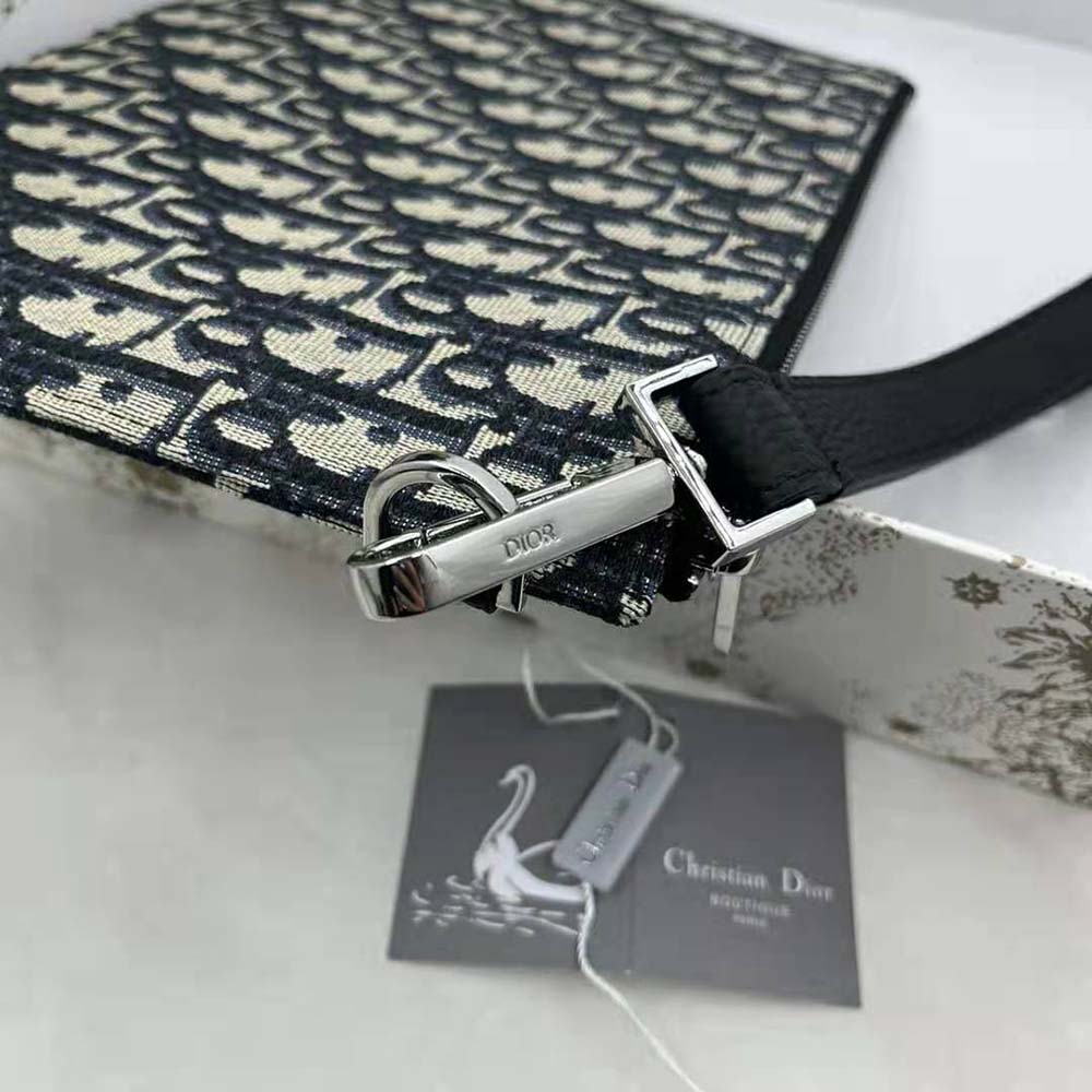 Dior Men A5 Pouch Beige and Black Dior Oblique Jacquard - image 7