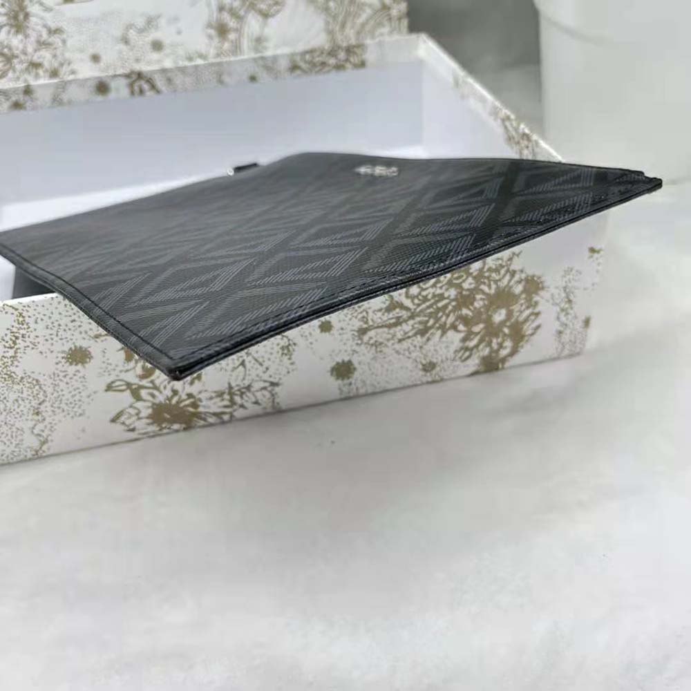 Dior Men A5 Pouch Black CD Diamond Canvas - image 5