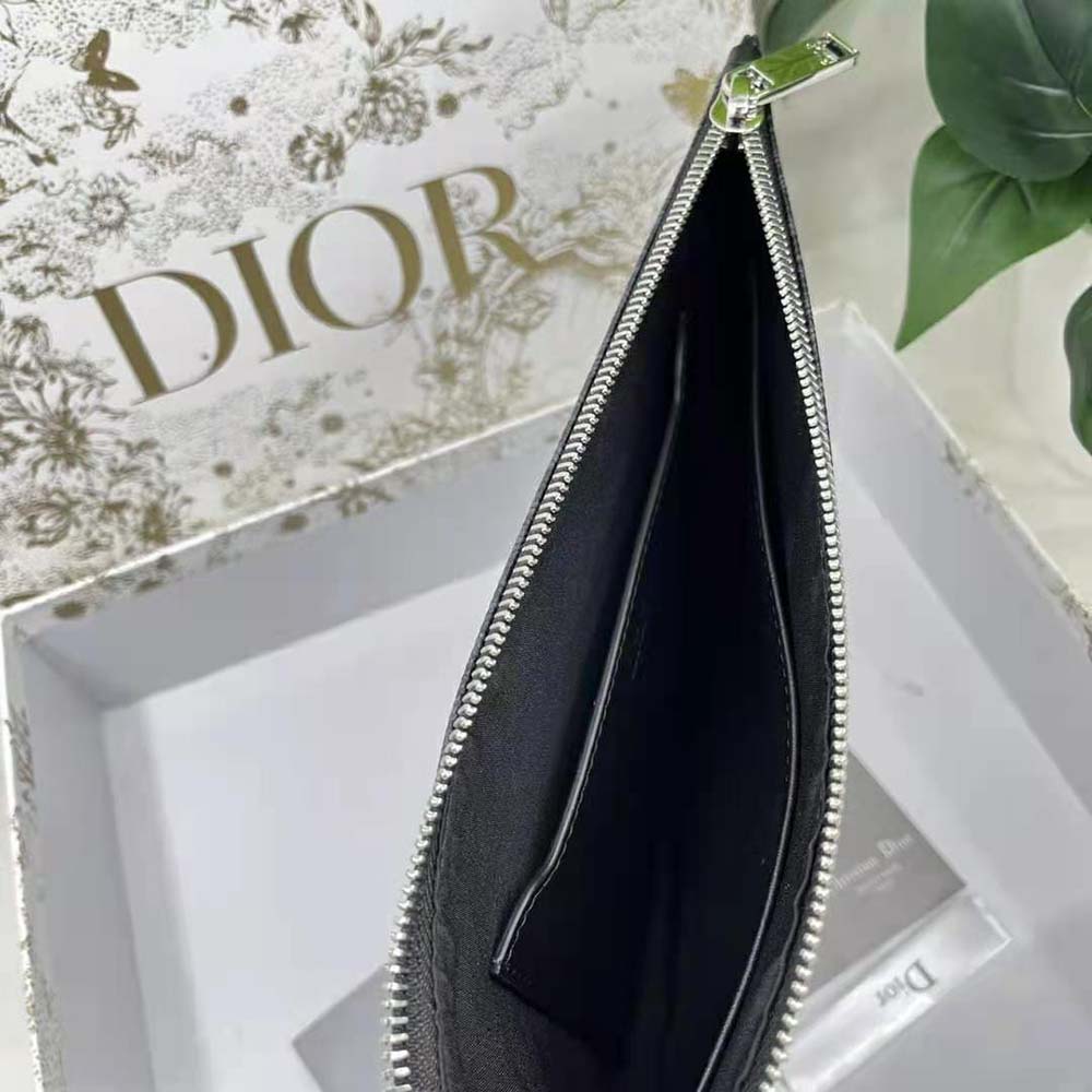 Dior Men A5 Pouch Black CD Diamond Canvas - image 7