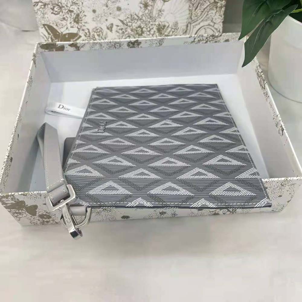 Dior Men A5 Pouch Dior Gray CD Diamond Canvas - image 5