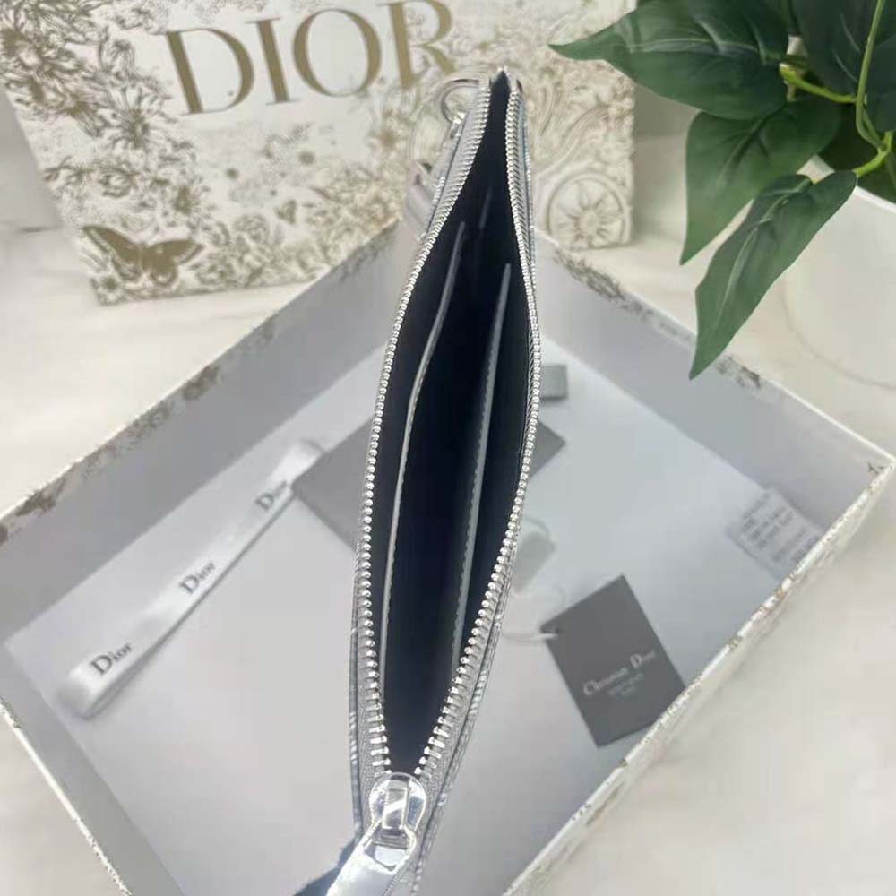 Dior Men A5 Pouch Dior Gray CD Diamond Canvas - image 7