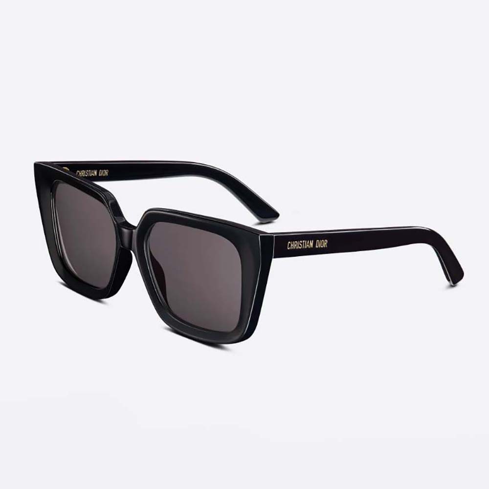 Front view of Dior Men DiorMidnight S1I Black Square Sunglasses