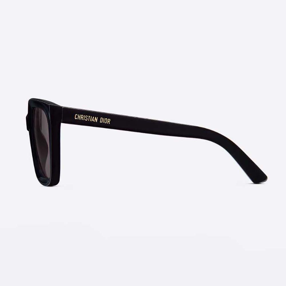 Side profile showing black acetate frame of Dior Men DiorMidnight sunglasses