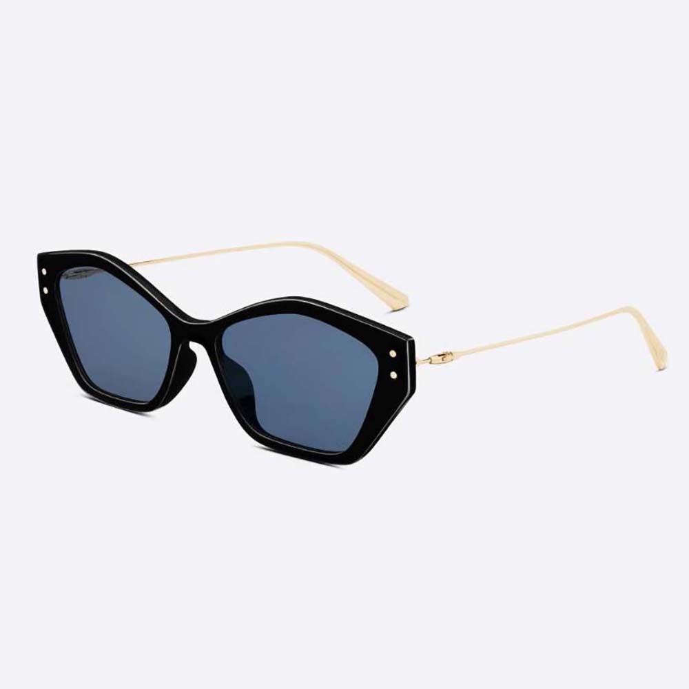 Front view of Dior Men MissDior S1U Blue Butterfly Sunglasses in black acetate