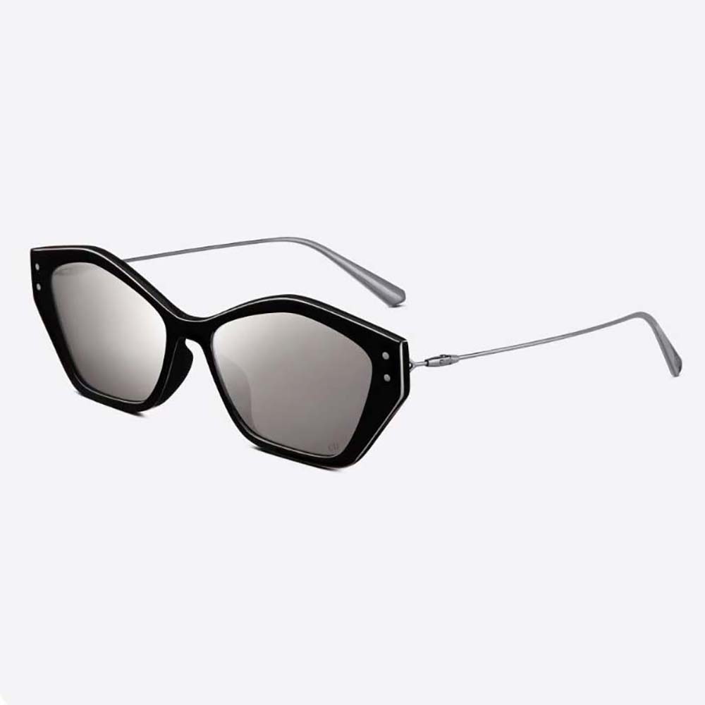 Front view of Dior Men MissDior S1U Gunmetal Mirrored Butterfly Sunglasses