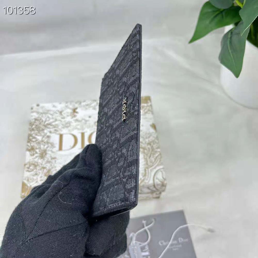 Dior Men Zipped Card Holder Black Dior Oblique Jacquard and Grained Calfskin - image 8