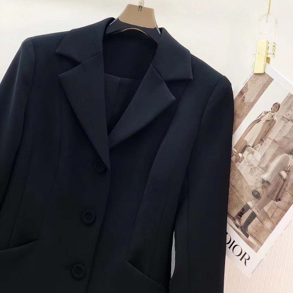Dior Women 30 Montaigne Bar Jacke Black Single-Breasted Wool and Silk - image 6