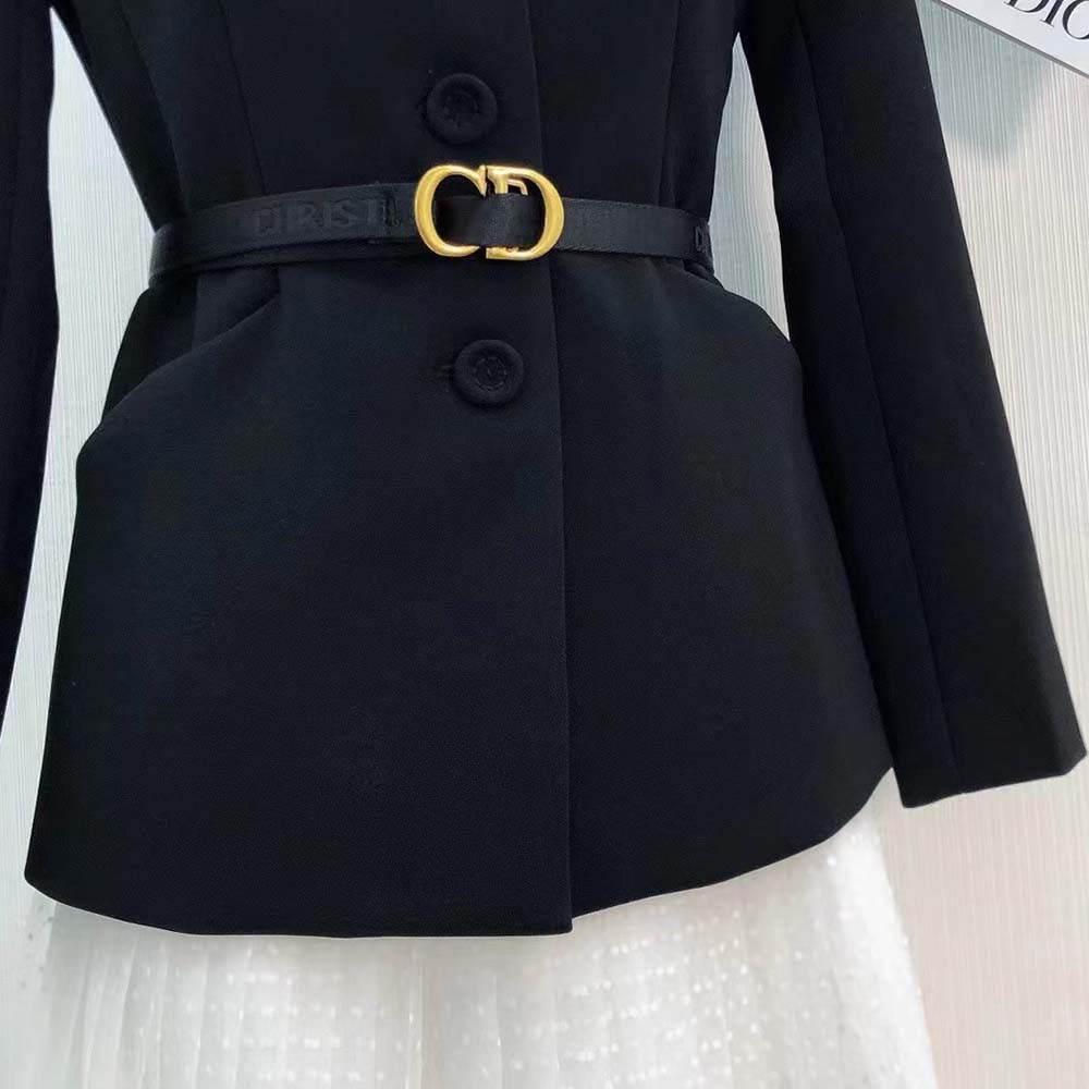 Dior Women 30 Montaigne Bar Jacke Black Single-Breasted Wool and Silk - image 5