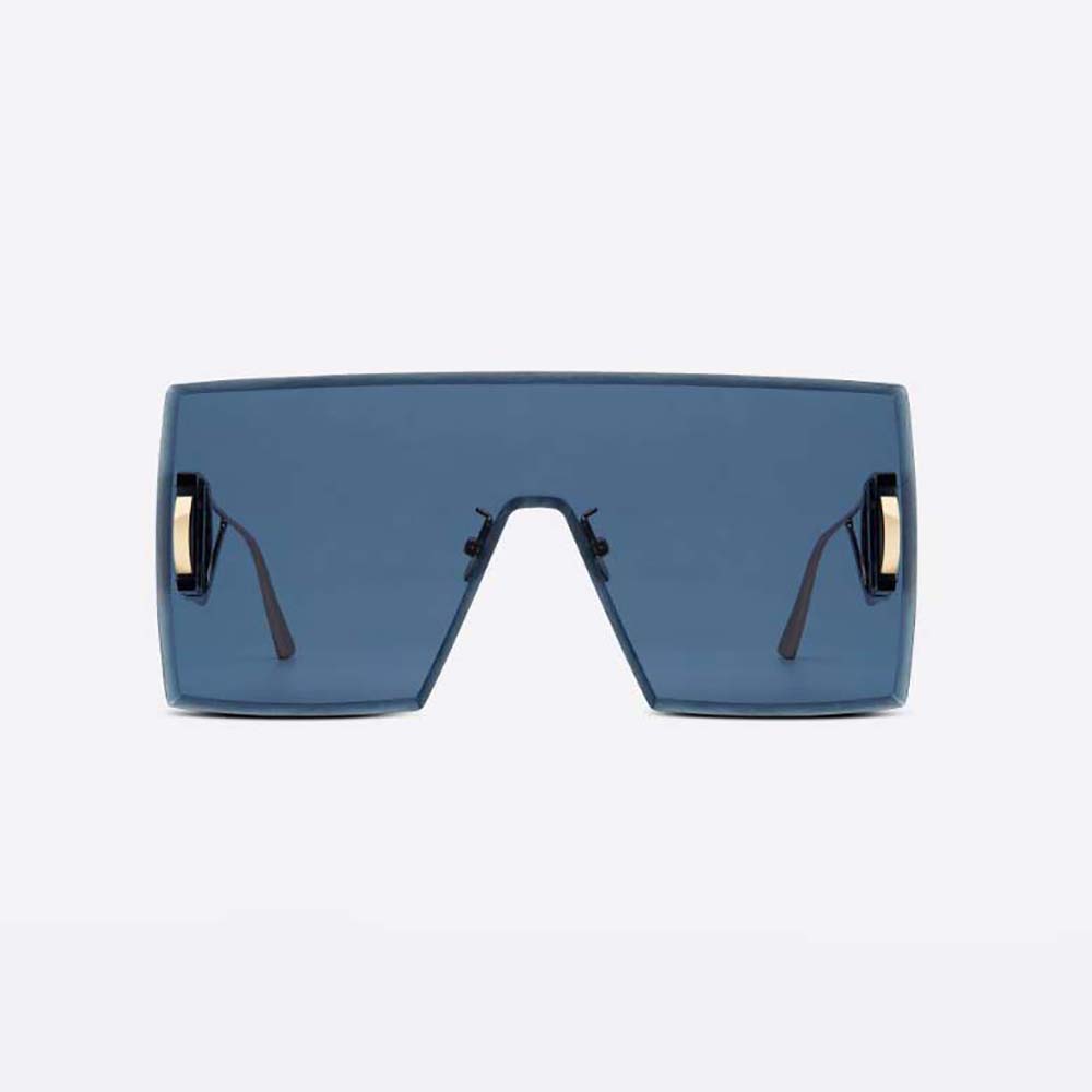 Close-up of gold hardware detail on Dior Women 30Montaigne M1U sunglasses temple
