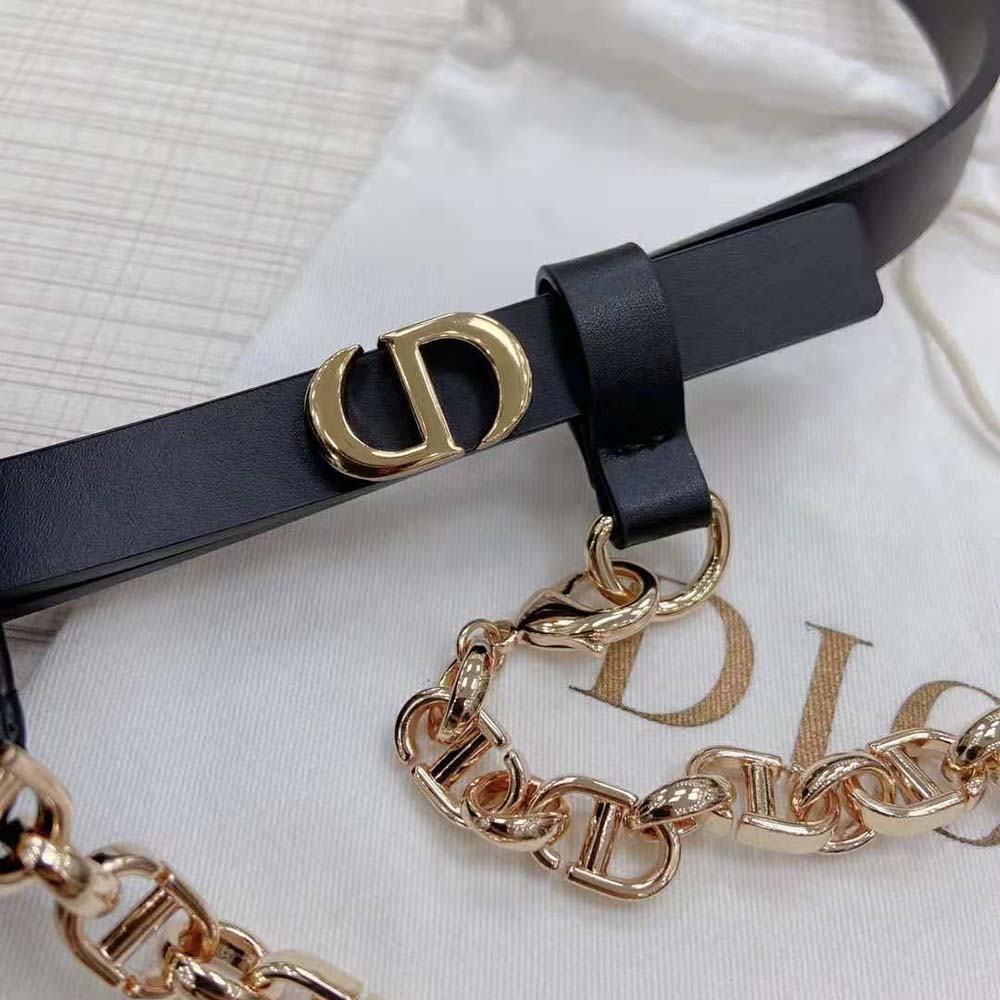 Dior Women Caro Belt with Removable Pouch Black Smooth Calfskin and Cannage Calfskin 15 MM - image 7