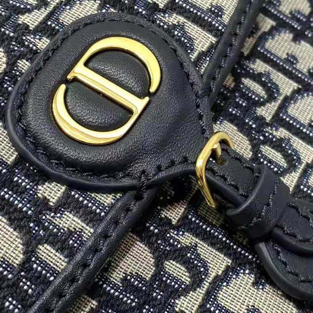Dior Women Dior Bobby East-West Pouch with Chain Blue Dior Oblique Jacquard - image 9