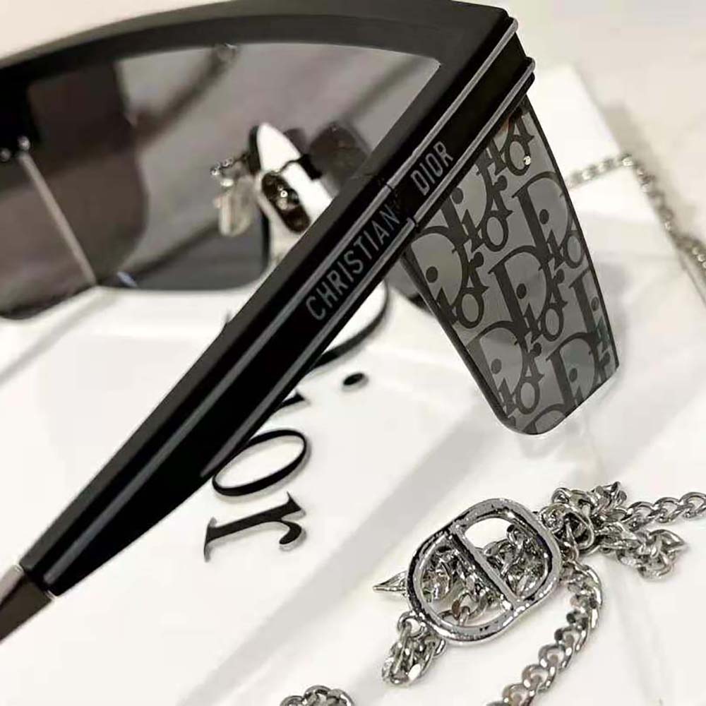 Dior Women DiorClub M1U Black Dior Oblique Mask Sunglasses - image 5