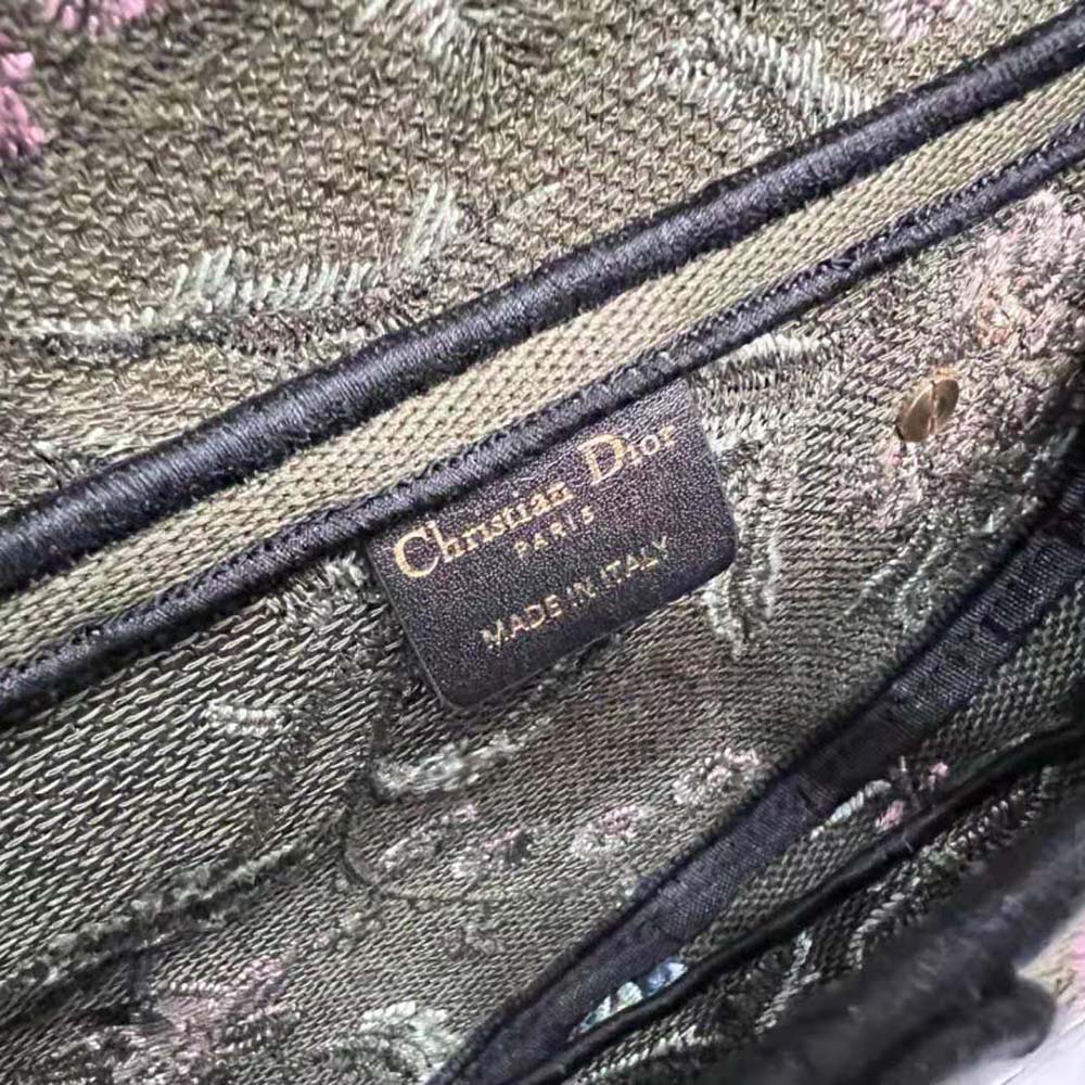 Dior Women Saddle Bag Green Multicolor Dior Petites Fleurs Embroidery - image 10