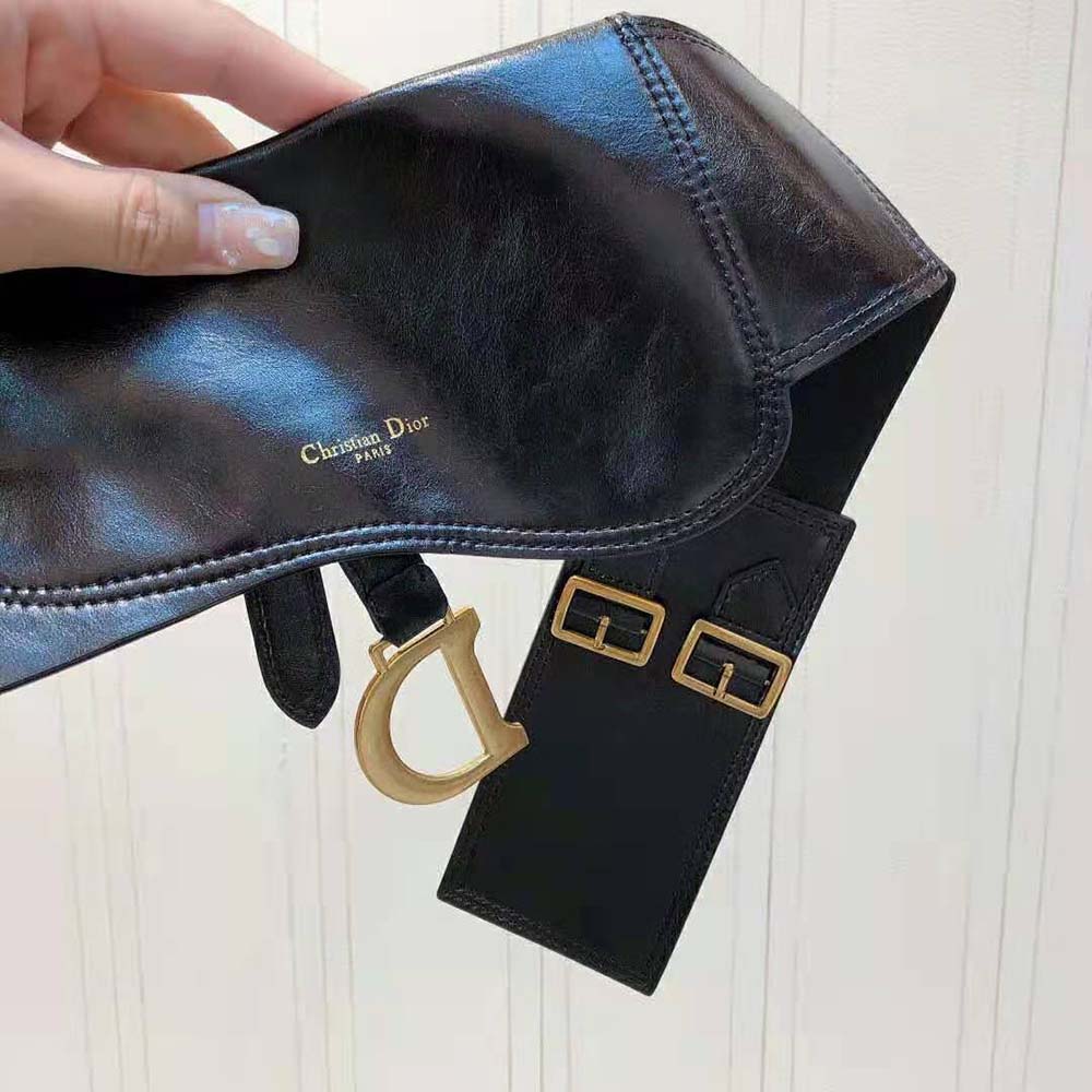 Dior Women Saddle Belt Black Smooth Calfskin 13.5 CM - image 4