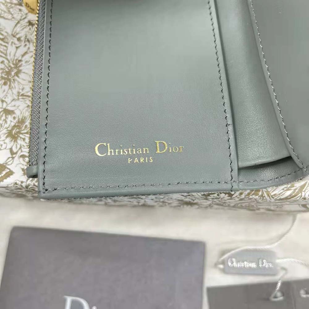 Dior Women Saddle Lotus Wallet Gray Dior Oblique Jacquard - image 9