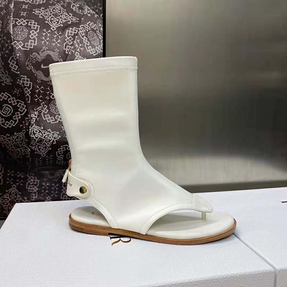 Dior Women Spirit Thong Sandal White Lambskin - image 5