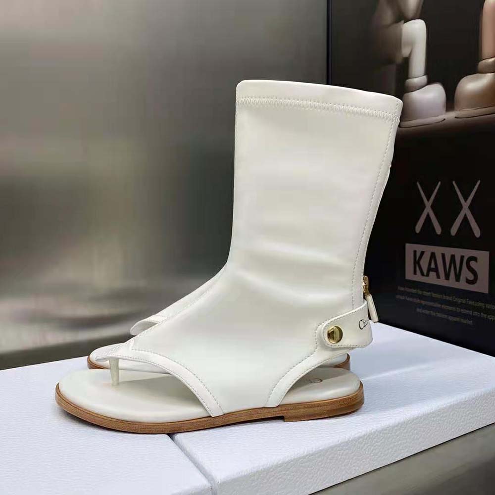 Dior Women Spirit Thong Sandal White Lambskin - image 6