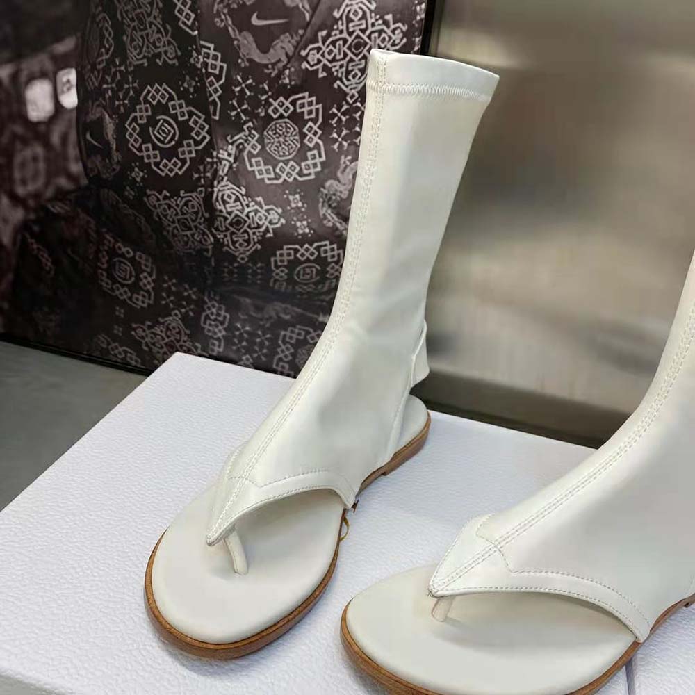 Dior Women Spirit Thong Sandal White Lambskin - image 7