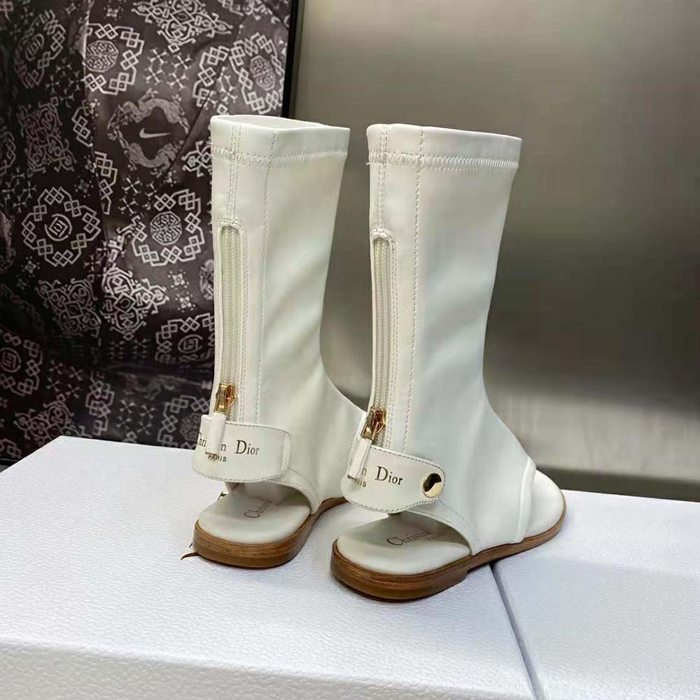 Dior Women Spirit Thong Sandal White Lambskin - image 8