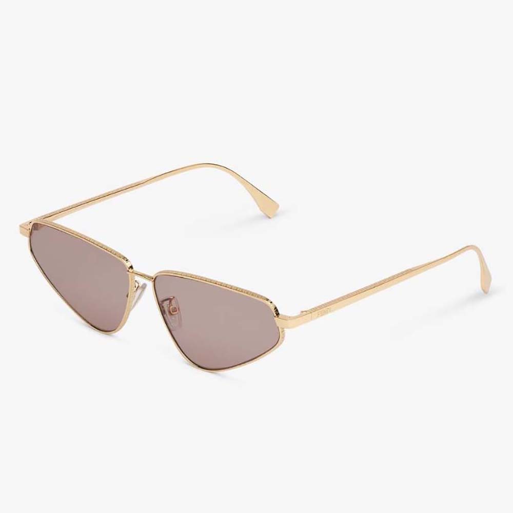 Front view of Fendi Women FF Sunglasses with Brown Lenses showing full frame