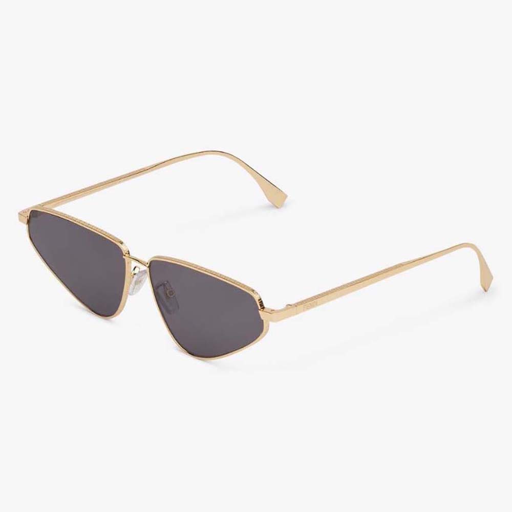 Front view of Fendi Women FF Sunglasses with Gray Lenses showcasing bold frame