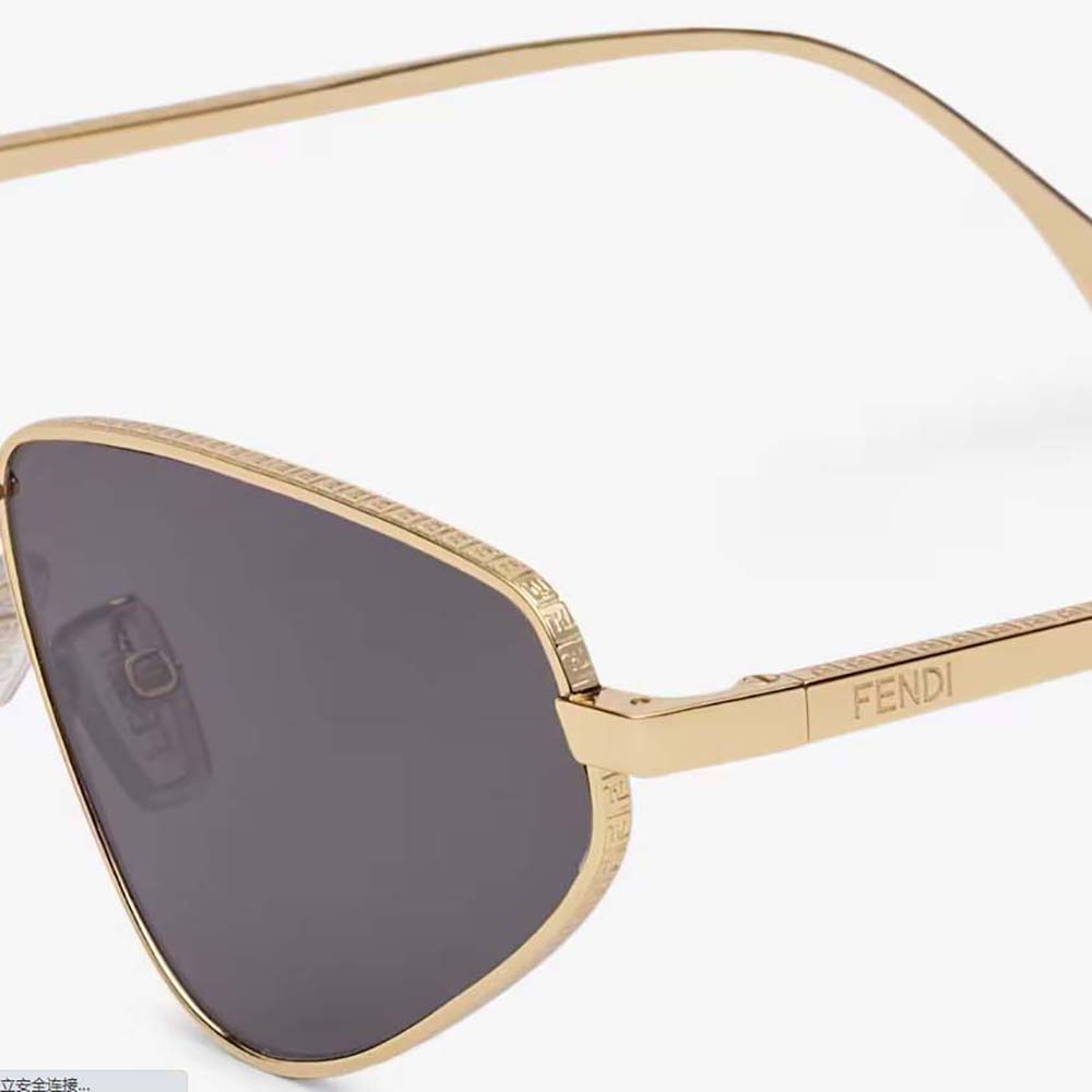 Side profile of Fendi Women FF Sunglasses highlighting gray acetate frame