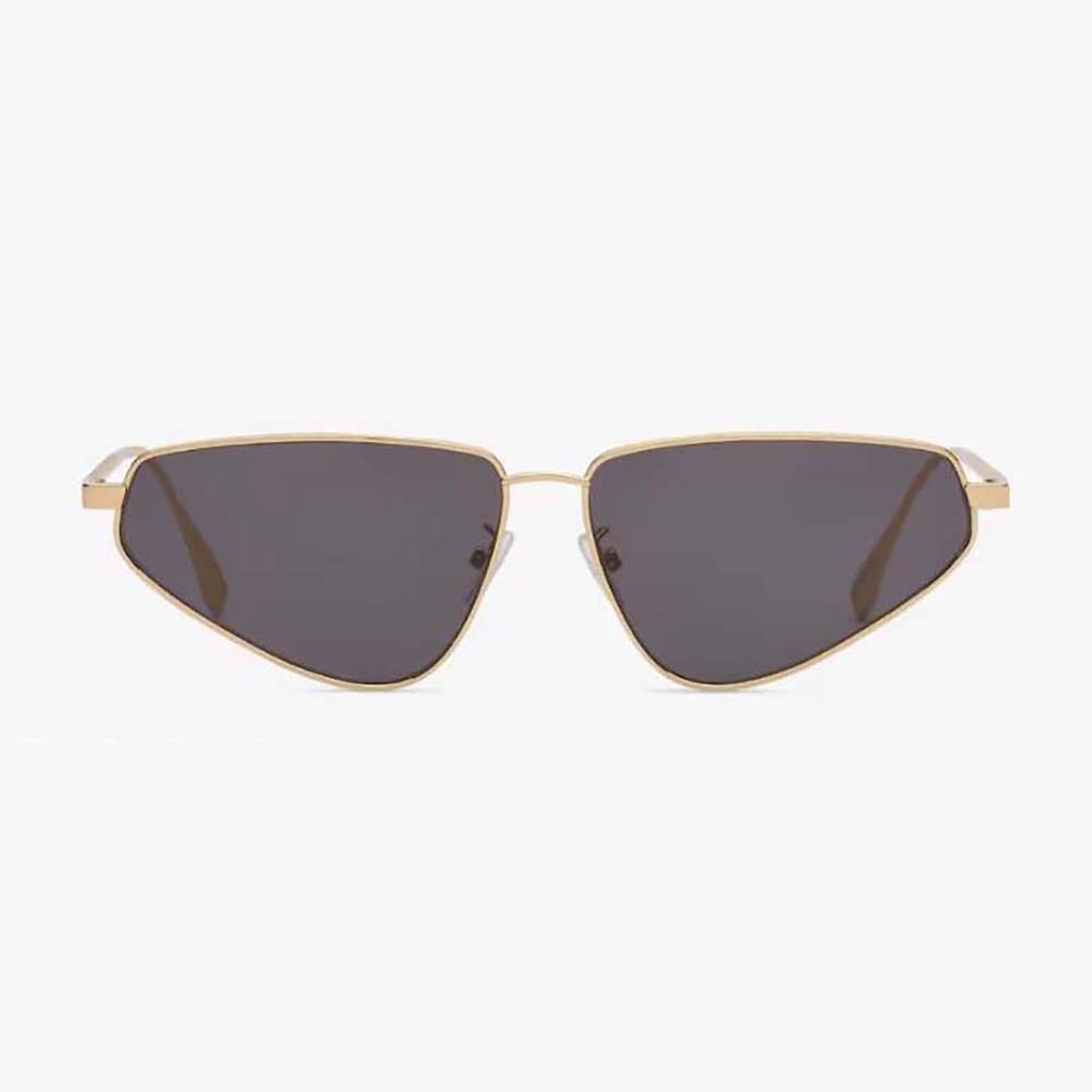 Close-up of gold-tone FF logo hardware on Fendi Women FF Sunglasses